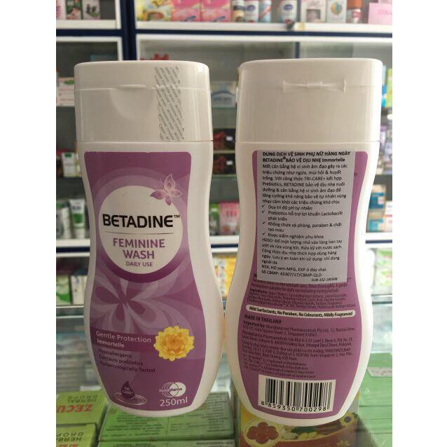 BETADINE 250ML DUNG DỊCH VỆ SINH PHỤ NỮ