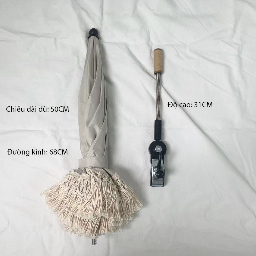 [CHỤP ẢNH BÉ SIÊU CUTE] Ô Dù gắn ghế ngồi ,xe đẩy cho bé thích hợp du lịch ,chụp ảnh bé phong cách dễ thương