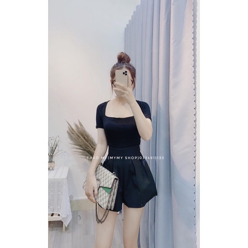 Quần phồng cạp cao siêu tôn dáng