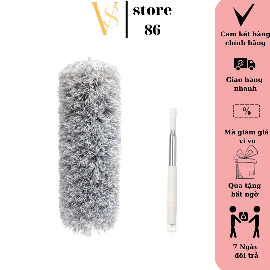 Chổi kéo dài 2m5 quét trần lau bụi đa năng có cán điều chỉnh độ dài và xoay 360 độ tiện lợi VS STORE