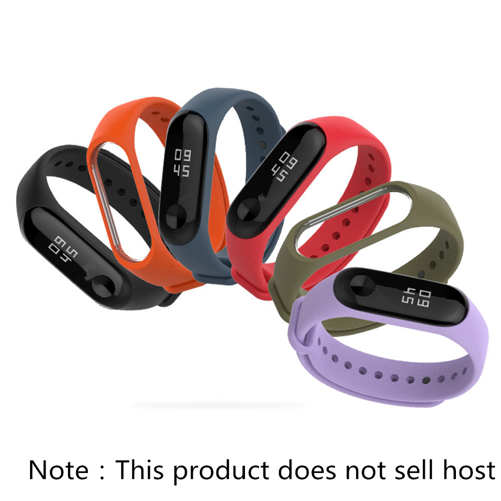 Dây đeo silicon màu trơn thay thế cho Xiaomi Mi Band 4 / 3