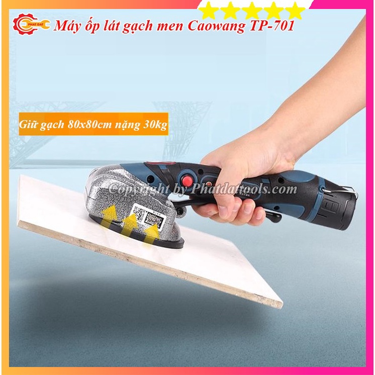 Máy Ốp Lát Gạch Caowang TP701 (Đầm Rung+Hít Gạch) - Tốc Độ Rung Điều Chỉnh 5 Cấp - Hàng Nội Địa Cao Cấp - Bảo Hành 6 To