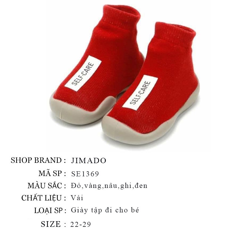 Giày vải trẻ em cho bé trai gái cổ chun cao cổ cho bé tập đi chống vấp đế mềm JIMADO SE1369