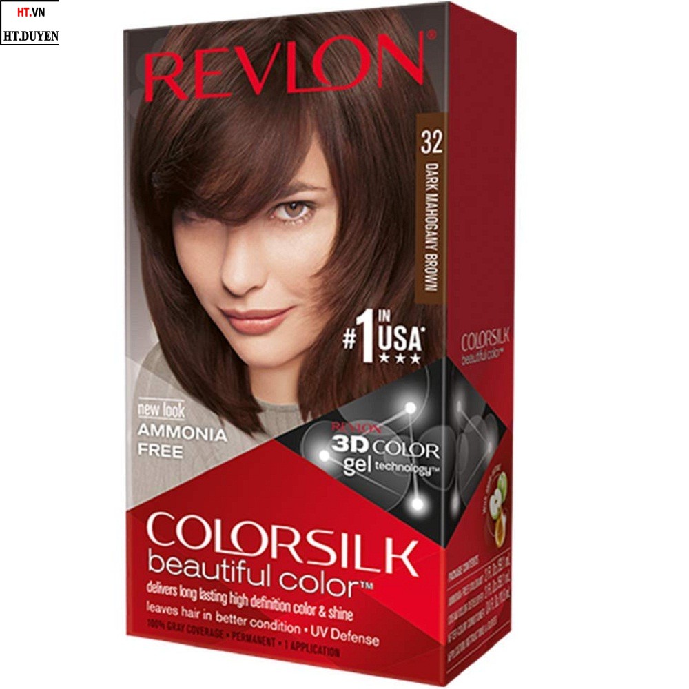 Thuốc Nhuộm Tóc Số 32 Nâu Gỗ Sậm Revlon Colorsilk, 100% chính hãng