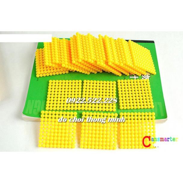 Bộ cườm vàng học toán Montessori Golden Bead 1000 100 10 - KÈM THẺ