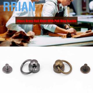 Bộ 20 cái đinh tán có vòng kéo làm nút gia công đồ da trang trí ốp điện thoại/ví DIY