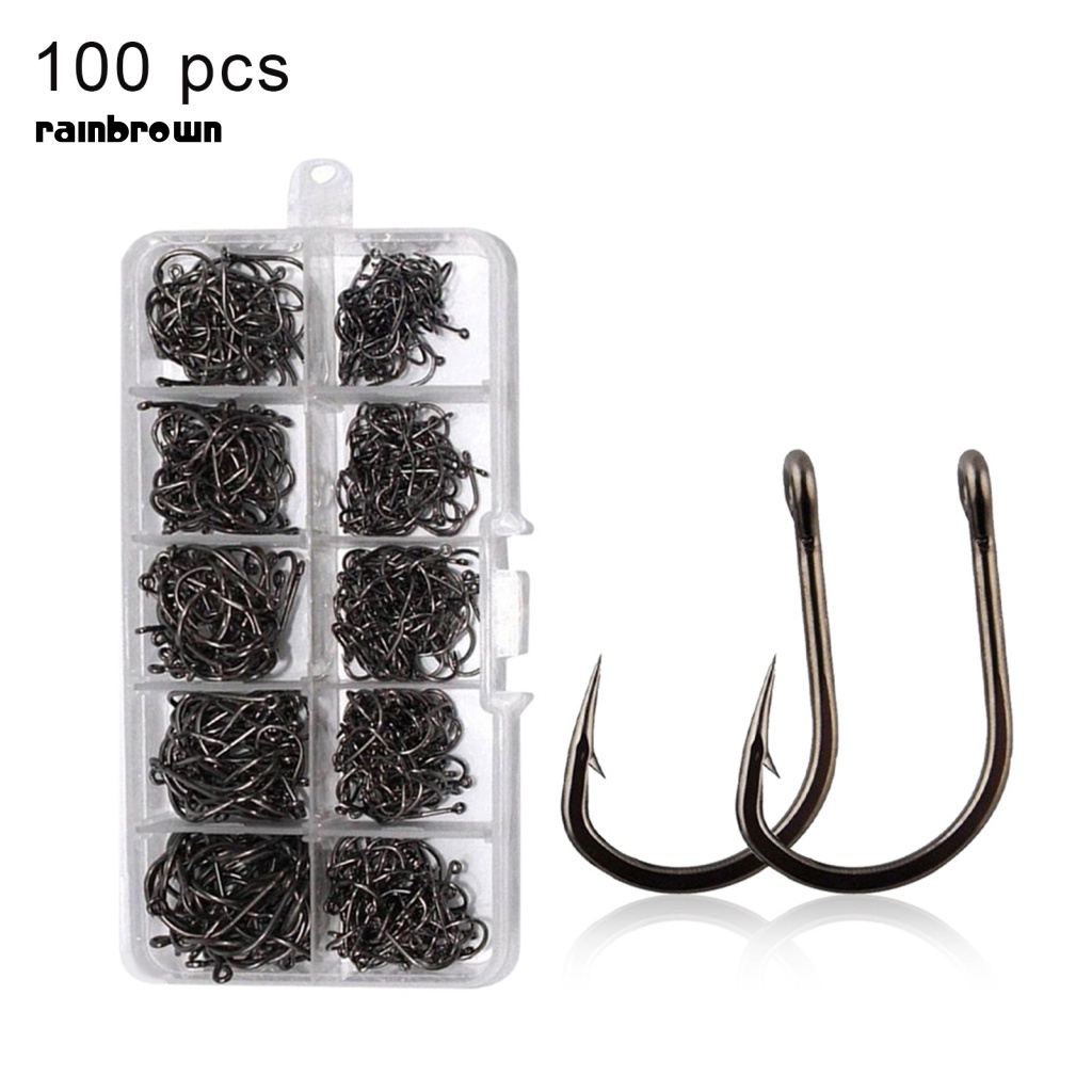 Set 100 Lưỡi Câu Cá Bằng Thép Carbon Chắc Chắn