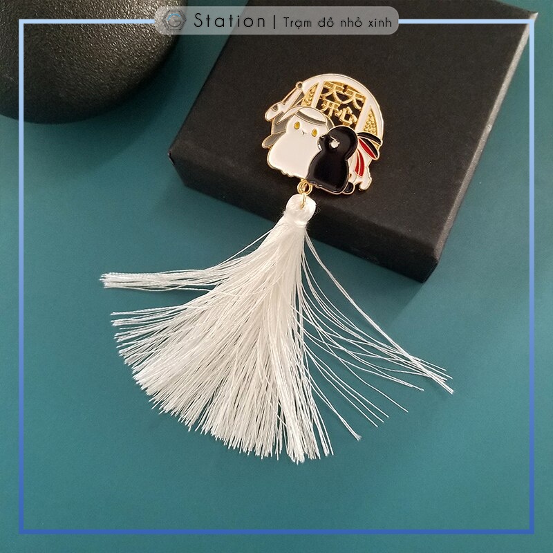 Pin cài áo thỏ vong tiện ma đạo tổ sư Trần Tình Lệnh có tua rua The Untamed - GC100