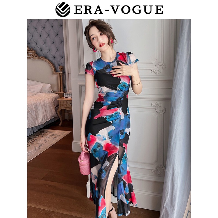 EraVogue🌷 Đầm Body Hoa Dáng Ôm Phong Cách Hàn Quốc Cho Nữ 20123