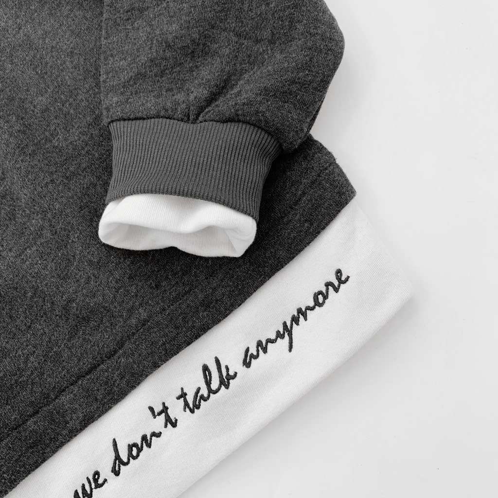 Áo nỉ cổ tròn Sweater anymore - Áo nỉ bông chui đầu Unisex Hàn Quốc LEILA.ST9 | BigBuy360 - bigbuy360.vn