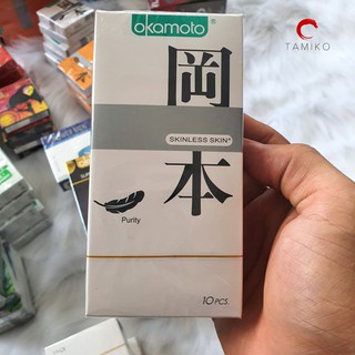 [ GIÁ SỈ ] - Bao Cao Su Okamoto Skinless Skin Purity, siêu mỏng, co giãn dẻo dai, bao Không Mùi Tinh Khiết - Hộp 10 Cái