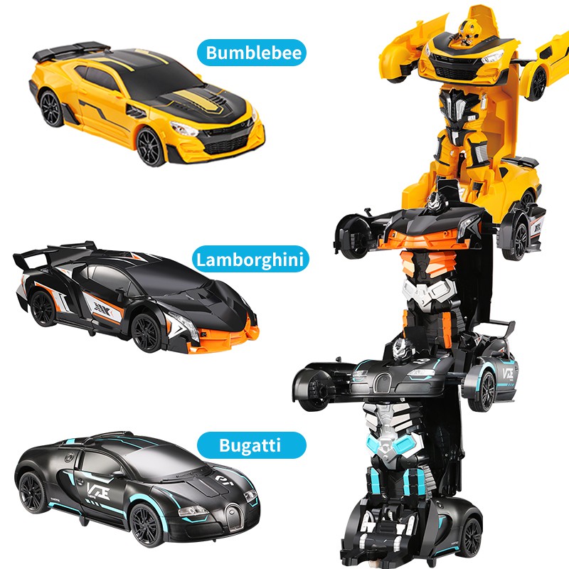 Robot biến hình điều khiển từ xa HDY đồ chơi biến hình thành người máy dành cho bé
