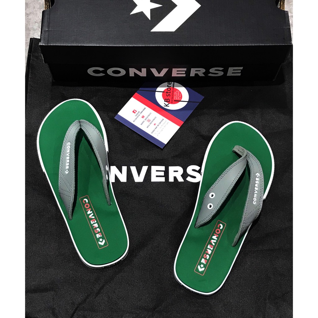 Dép Converse xanh lá quai xám