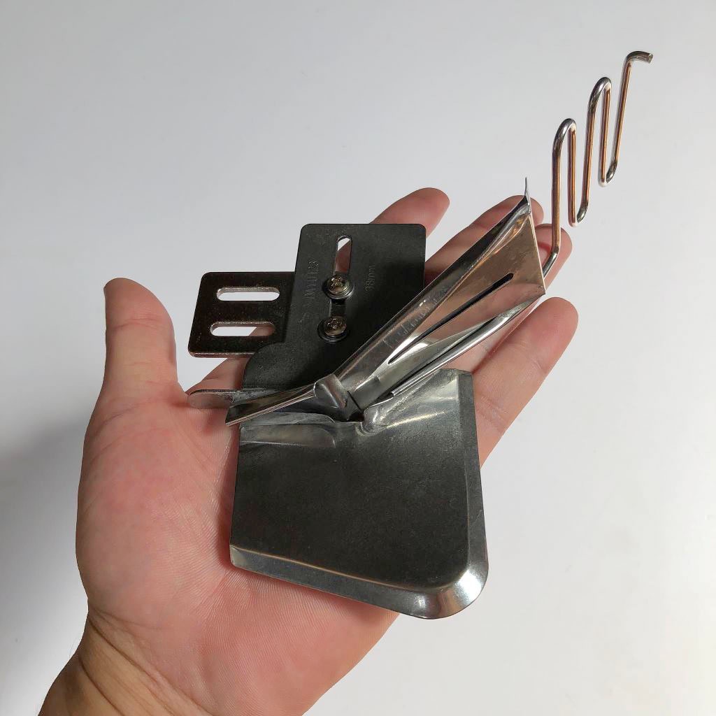 Cữ viền bọc 123 dùng cho máy may công nghiệp 1 kim, không cần thay răng cưa, mặt nguyệt