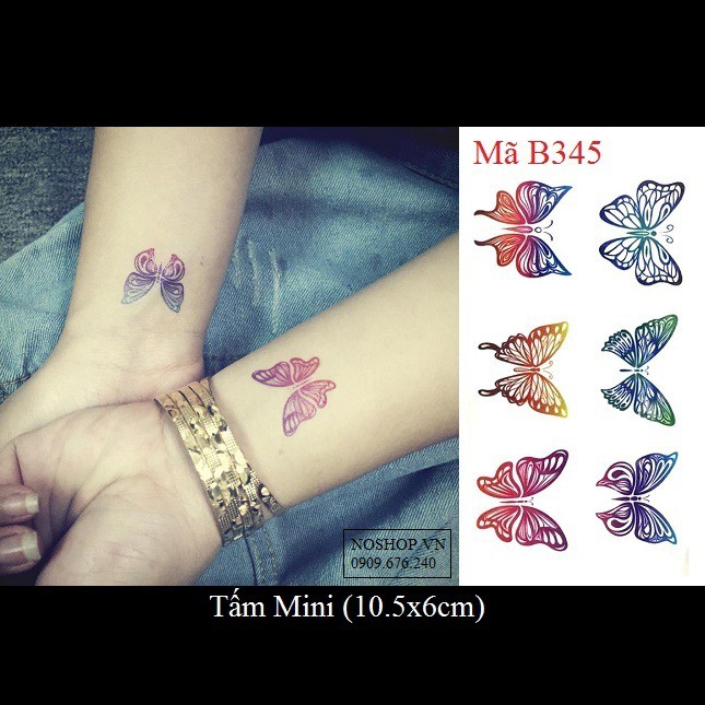 Xăm dán tattoo bướm B345