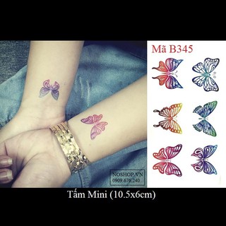 Xăm dán tattoo bướm B345