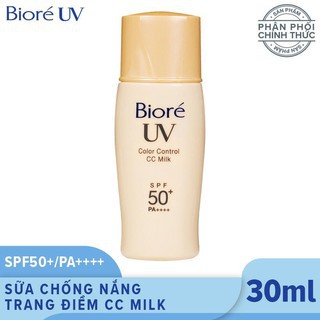 Sữa Chống Nắng Lót Nền Trang Điểm  Biore UV Color CC Milk  SPF50+/PA+++