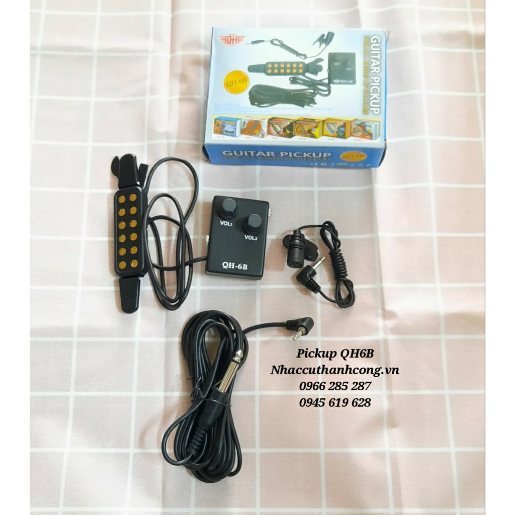 Bộ tăng âm acoustic guitar Pickup QH6B - chính hãng