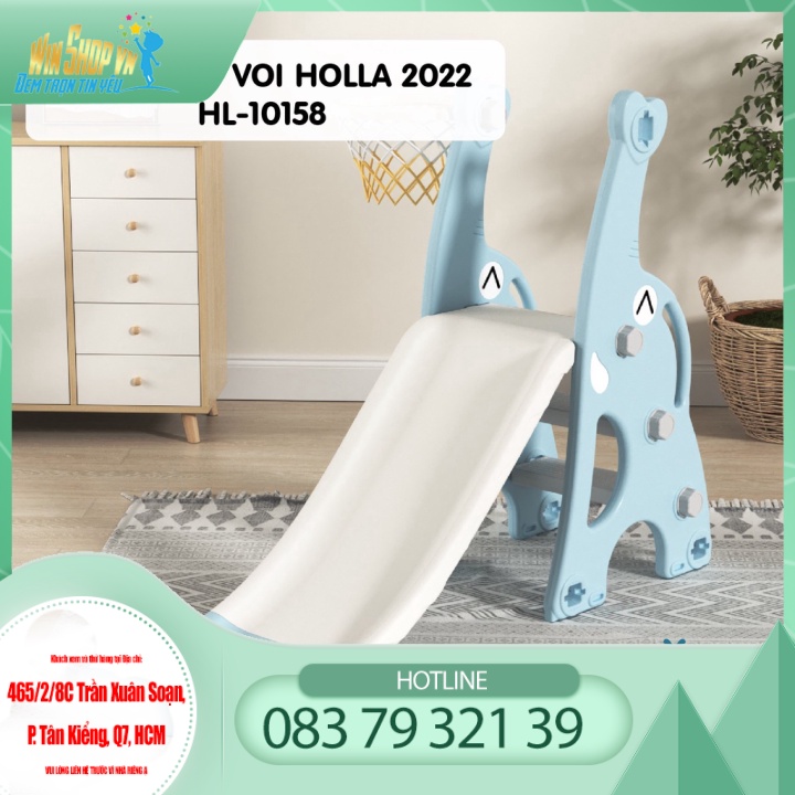 Cầu trượt voi Holla 2022 HL-10158 | Cầu trượt cho bé Holla chính hãng an toàn chắc chắn cho bé vừa học, vừa vui chơi |WI