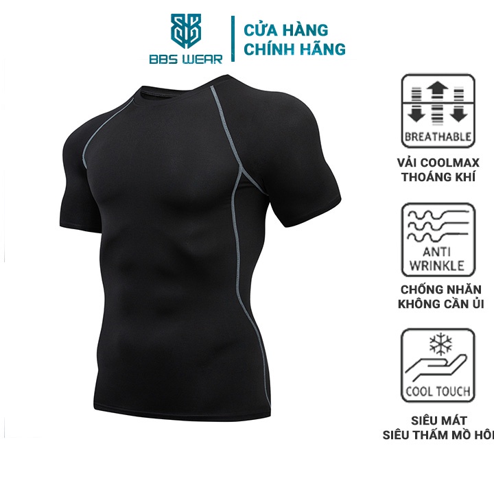 Bộ quần áo thể thao chuyên GYM nam 3 in 1 BBS WEAR GYC03 - Quần áo giữ nhiệt nam ôm body fitness