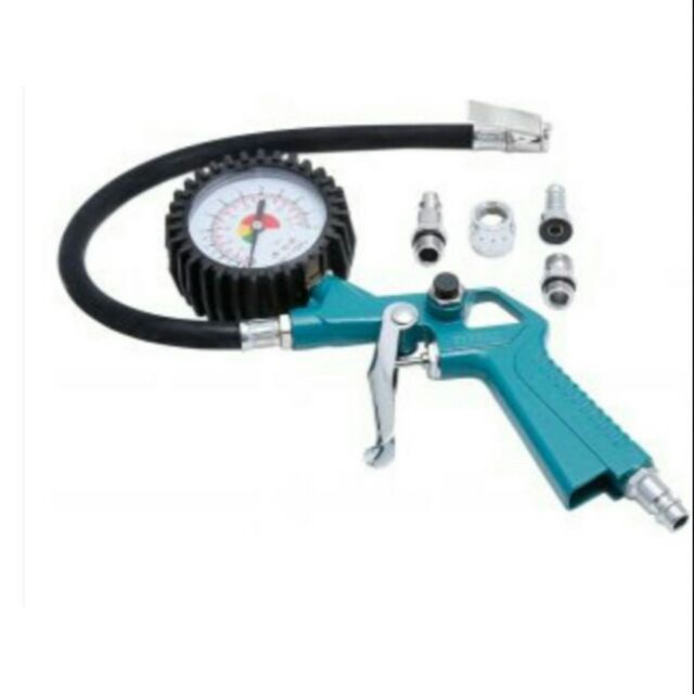 SÚNG BƠM LỐP XE Ô TÔ Dùng Khí Nén Total TAT11601 Có Đồng Hồ Đo -  Áp suất tối đa 320PSI