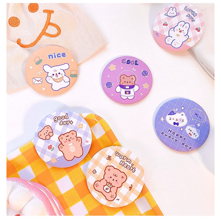 Gương tròn bỏ túi mini Gương cầm tay dễ thương