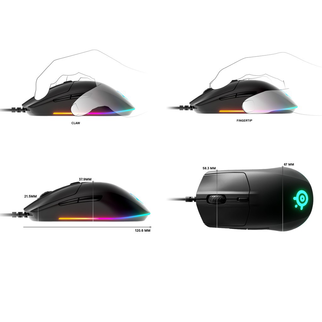 Chuột chơi game Steelseries Rival 3 Wired Gaming Mouse 8500 CPI