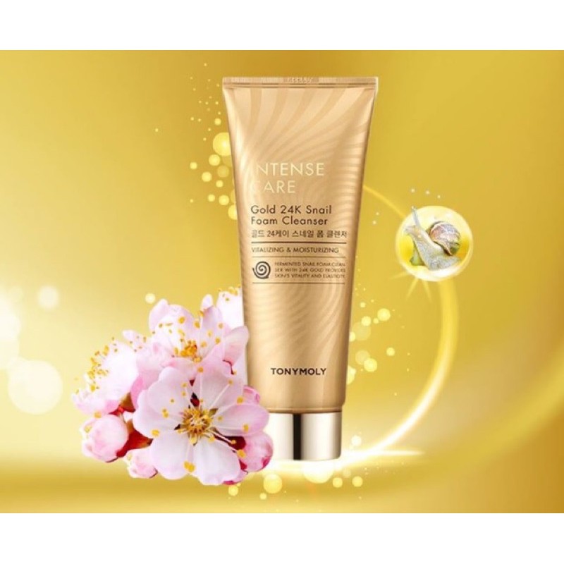 Sữa rửa mặt Intense Gold 24K Snail - TonyMoly