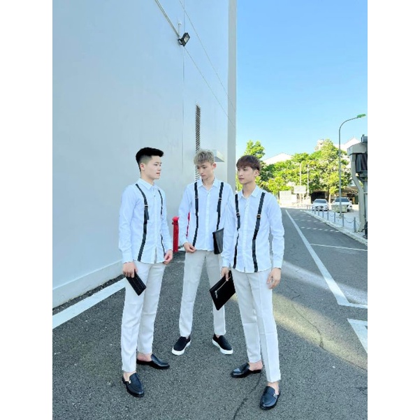Áo Sơ Mi 2 Dây Khóa ❤ SơMi Dài Tay Chất Cotton Dáng Hàn QuốcNVA194
