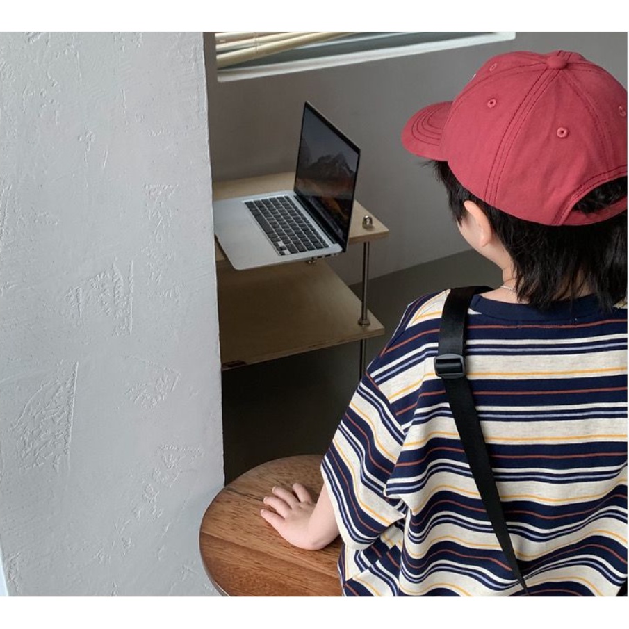 Áo thun cotton sọc đen phong cách Hàn Quốc cho bé A916