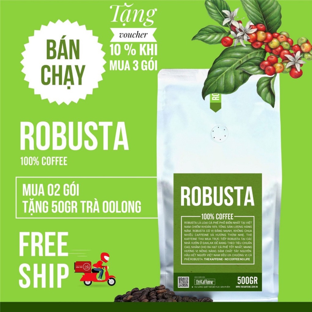 Combo Trà Olong Sakura 100g - Cà Phê Robusta Natural 500g