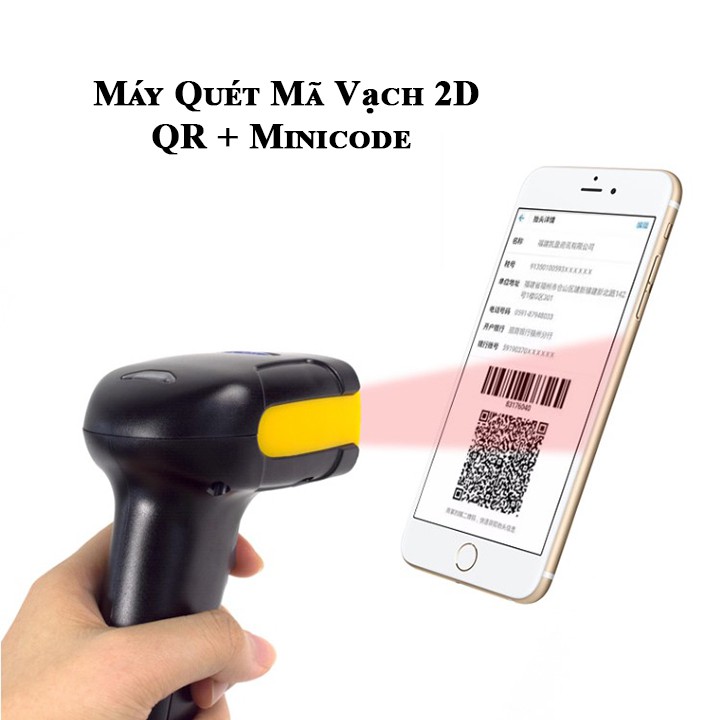 Máy Quét Mã Vạch, Máy Đọc Mã Vạch 2D Có Dây -  Quét QR + Minicode