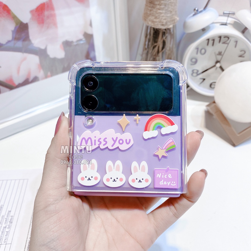 Ốp Samsung Galaxy Z Flip5 5G / Z Flip 5 / Z Flip4 5G / Z Flip 4 / Z Flip3 5G / Z Flip 3 trong suốt -ZF02