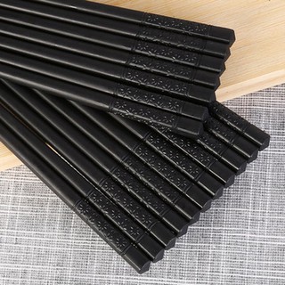 Bộ 10 đôi đũa nhựa - đũa ăn chịu nhiệt kháng khuẩn kiểu Nhật chống trơn phong cách trang nhã 2381 tkb