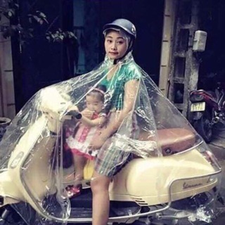 COMBO 2 ÁO MƯA TRONG SUỐT ( 1 đầu và 2 đầu)