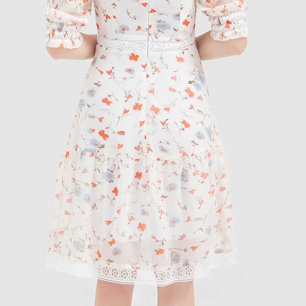 Đầm hoa nữ cổ tròn thời trang GUMAC hoa nhí tay lỡ - chất liệu vải voan DC04070 - mẫu mới | BigBuy360 - bigbuy360.vn