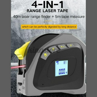Thước Dây Đo Khoảng Cách Bằng Laser 4 Trong 1, Độ Chính Xác Cao, Có Cổng Sạc Usb