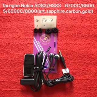 Tai nghe Nokia AD83/HS83(6600S,6700C,6500C,8800 art,sapphire,carbon,gold)