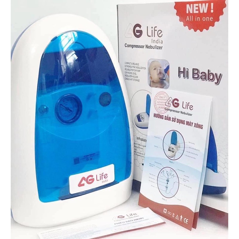 ( Bảo hành 5 năm) Máy xông hút mũi họng khí dung Hi Baby 2 in 1