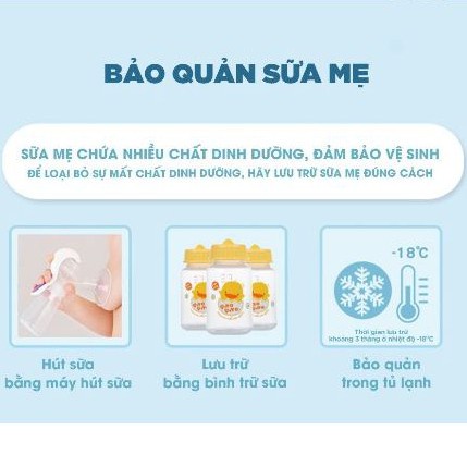 Bộ 3 bình trữ sữa 150ml Piyo Piyo, nhựa pp không chứa BPA