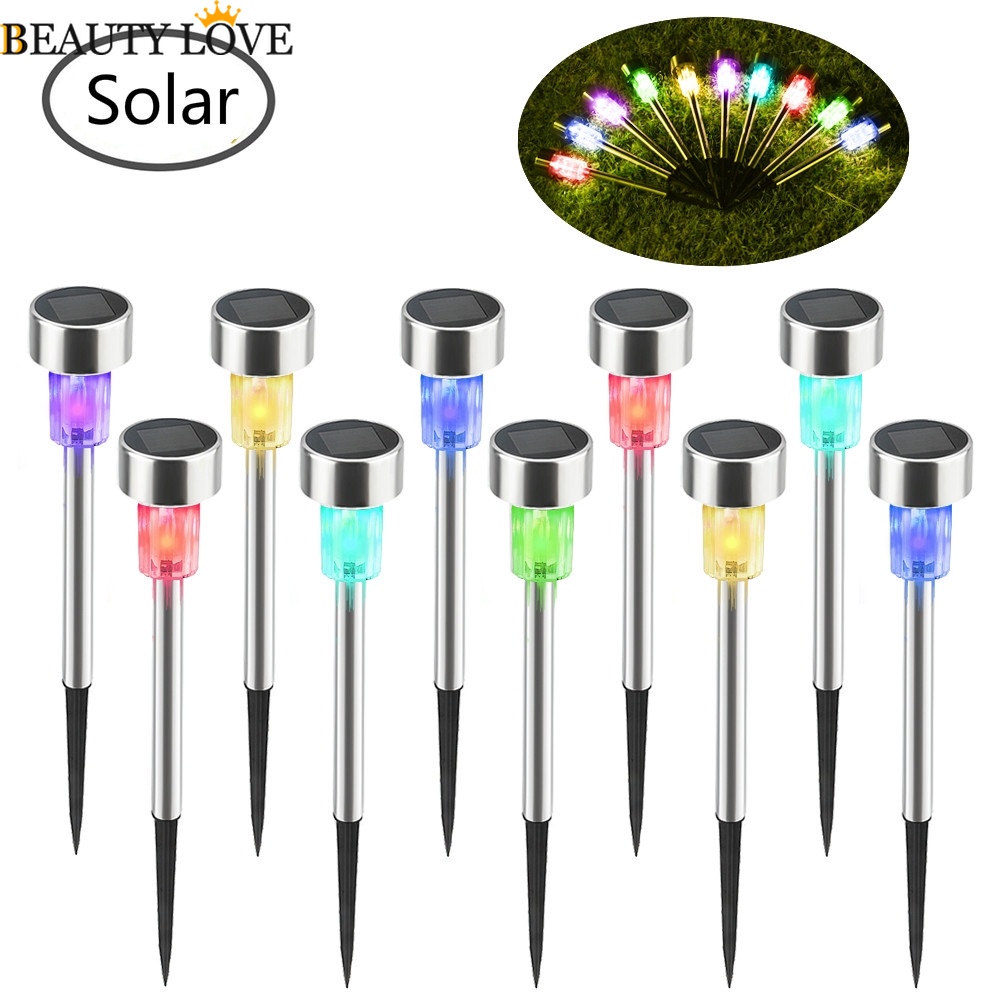 Đèn Led Năng Lượng Mặt Trời Bằng Thép Không Gỉ Chống Thấm Nước Trang Trí Sân Vườn