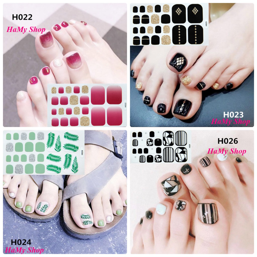 Sticker dán móng chân không thấm nước P1- Nail sticker