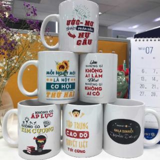 Cốc Tạo Động Lực Truyền Cảm Hứng. Cốc sứ Motiin in hình in Slogan làm quà tặng