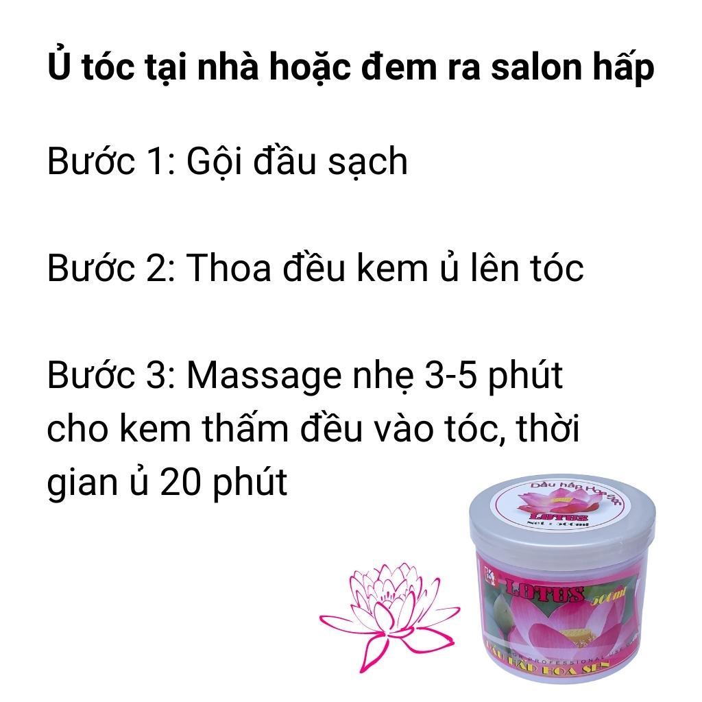 Kem ủ tóc HOA SEN LOTUS chính hãng 500ml phục hồi hư tổn, ủ hấp tóc cung cấp dưỡng chất mùi hương sen cực thơm SHOP 9999