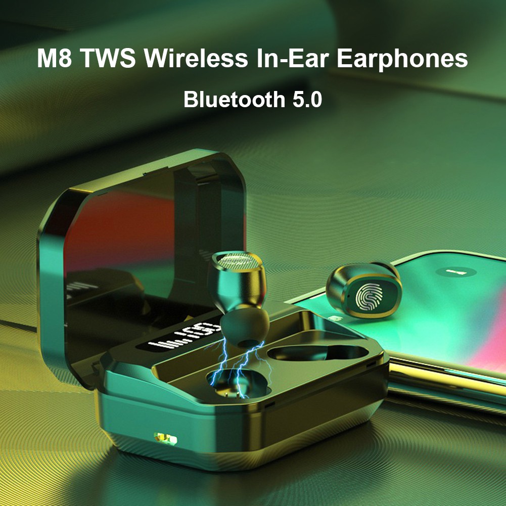 Tai Nghe Bluetooth 5.0 M8 Tws Có Micro Và Phụ Kiện
