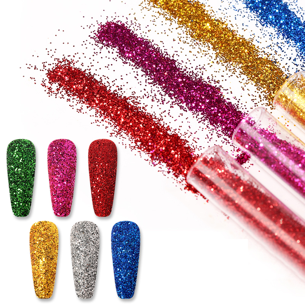 Bột Kim Tuyến Lấp Lánh Nhiều Màu Sắc Trang Trí Móng Nghệ Thuật