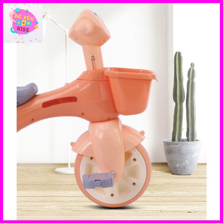 Xe đạp ba 3 bánh có bàn đạp chòi chân thăng bằng cho bé tập đi có nhạc , đèn led ,xe 219 có giỏ xe Siêu Phẩm