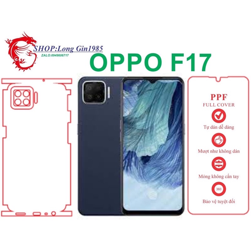 Oppo F17 miếng dán trong Ppf mặt sau và mặt trước chống va đập chống trầy xước