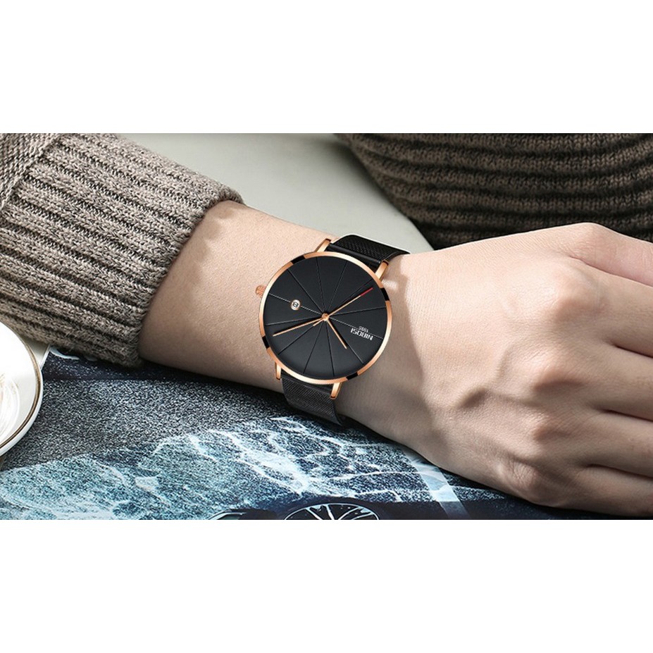 Đồng hồ nam dây lưới thép siêu mỏng Nibosi 2321 (fullbox) | BigBuy360 - bigbuy360.vn