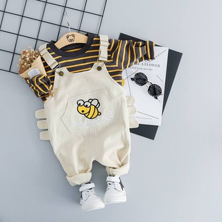 [Best seller] - Set áo + yếm ong dài tay cho bé trai 7-17kg - Quảng châu cao cấp - Shubishop